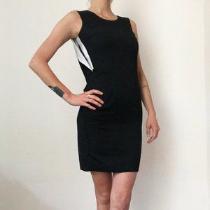 Margiela Black Sleeveless Mini Cocktail Cape Dress